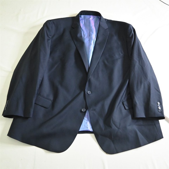 NEW Berragamo Elegant 58R Navy Blue Super‎ 110s Wool Blazer Sport Coat Jacket